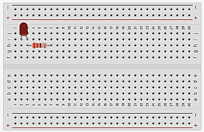 Схема подключения светодиода к монтажной плате