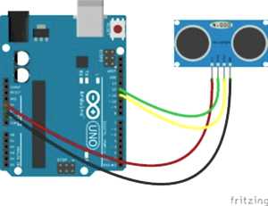 Подключение датчика расстояния HC-SR04