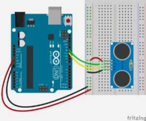 Подключение датчика HC-SR04 к плате ардуино