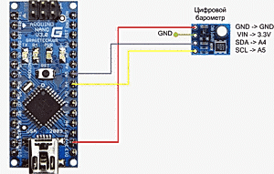 Датчики давления Arduino bmp280, bmp180, bme280