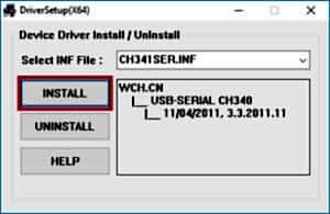 CH340 Установка драйвера