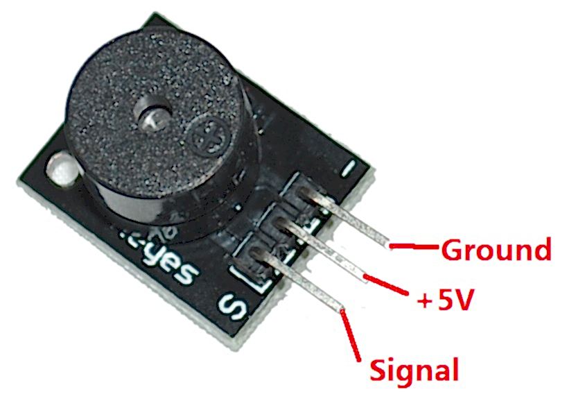 Пищалка Ардуино с названиями контактов
