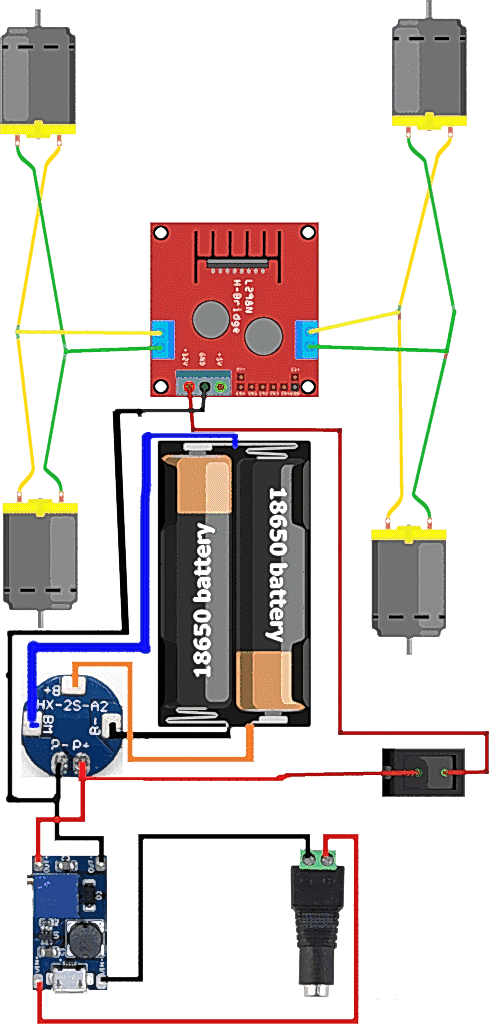 Схема питания ардуино робота машинки