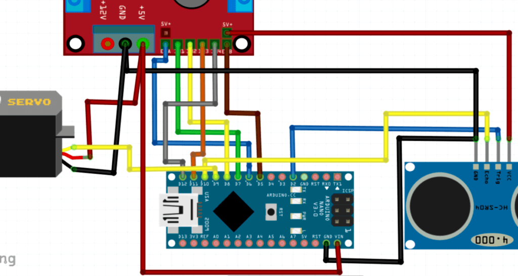 Схема ардуино робота машинки 7